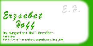 erzsebet hoff business card